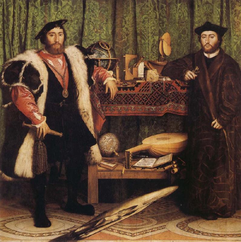 Hans holbein the younger The Ambassadors oil painting image